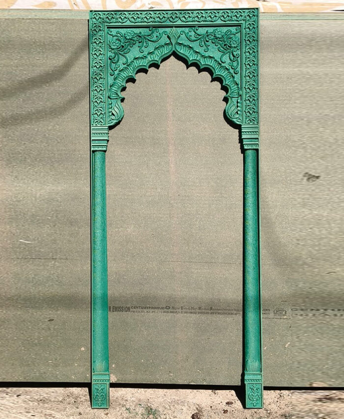 Teal Heritage Arch Frame ArtCAM Relief File – CNC 3D Carving Design