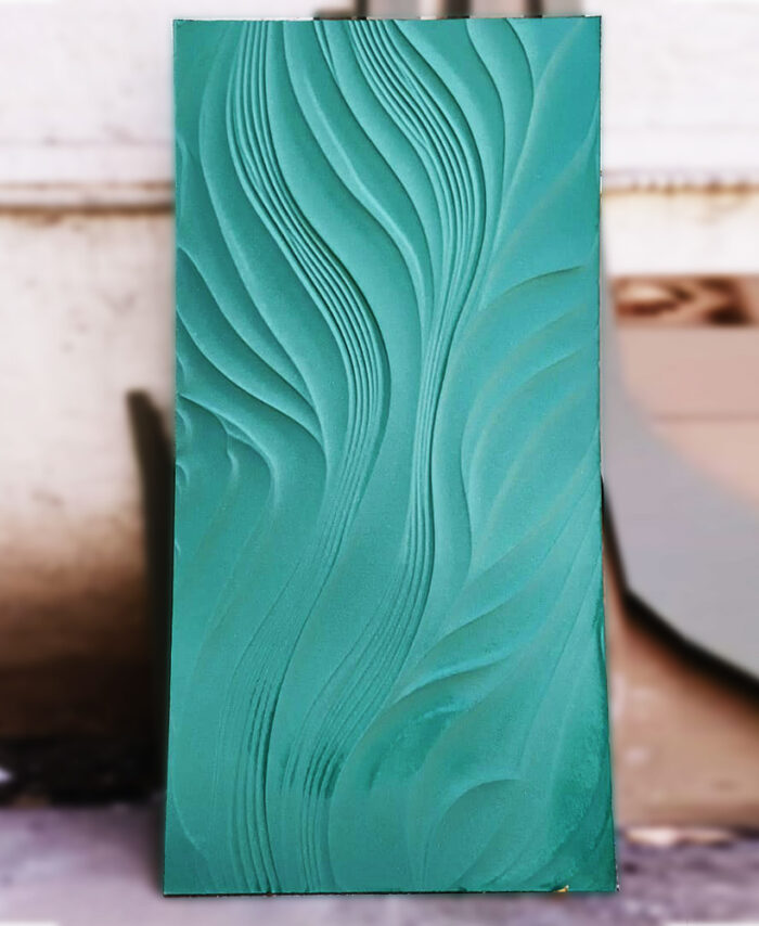 Wave Carved Wall Panel ArtCAM Relief File – CNC 3D Carving Design